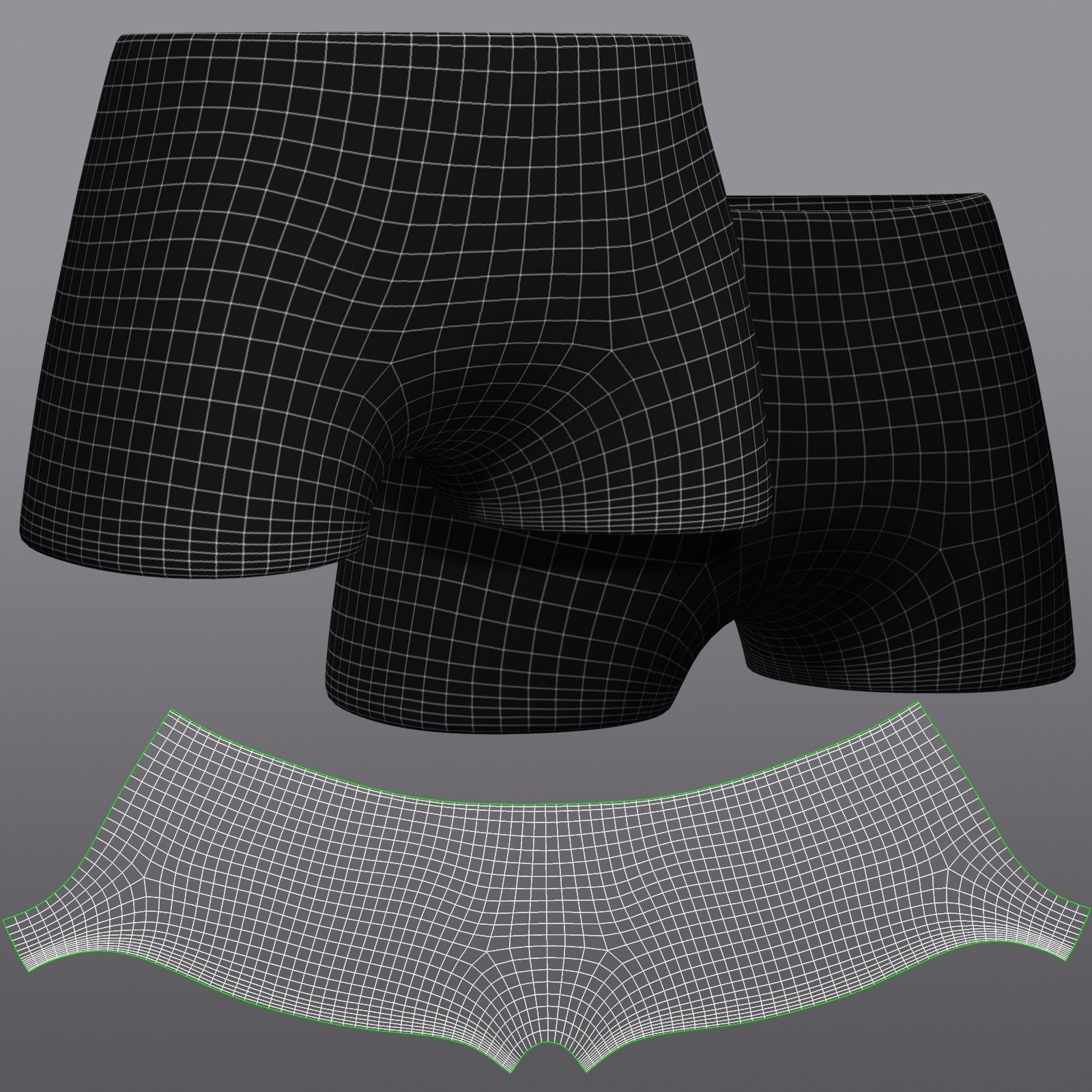 Male Cartoon Character Base Mesh Low-Poly 3D Model Low-poly 3D model_4