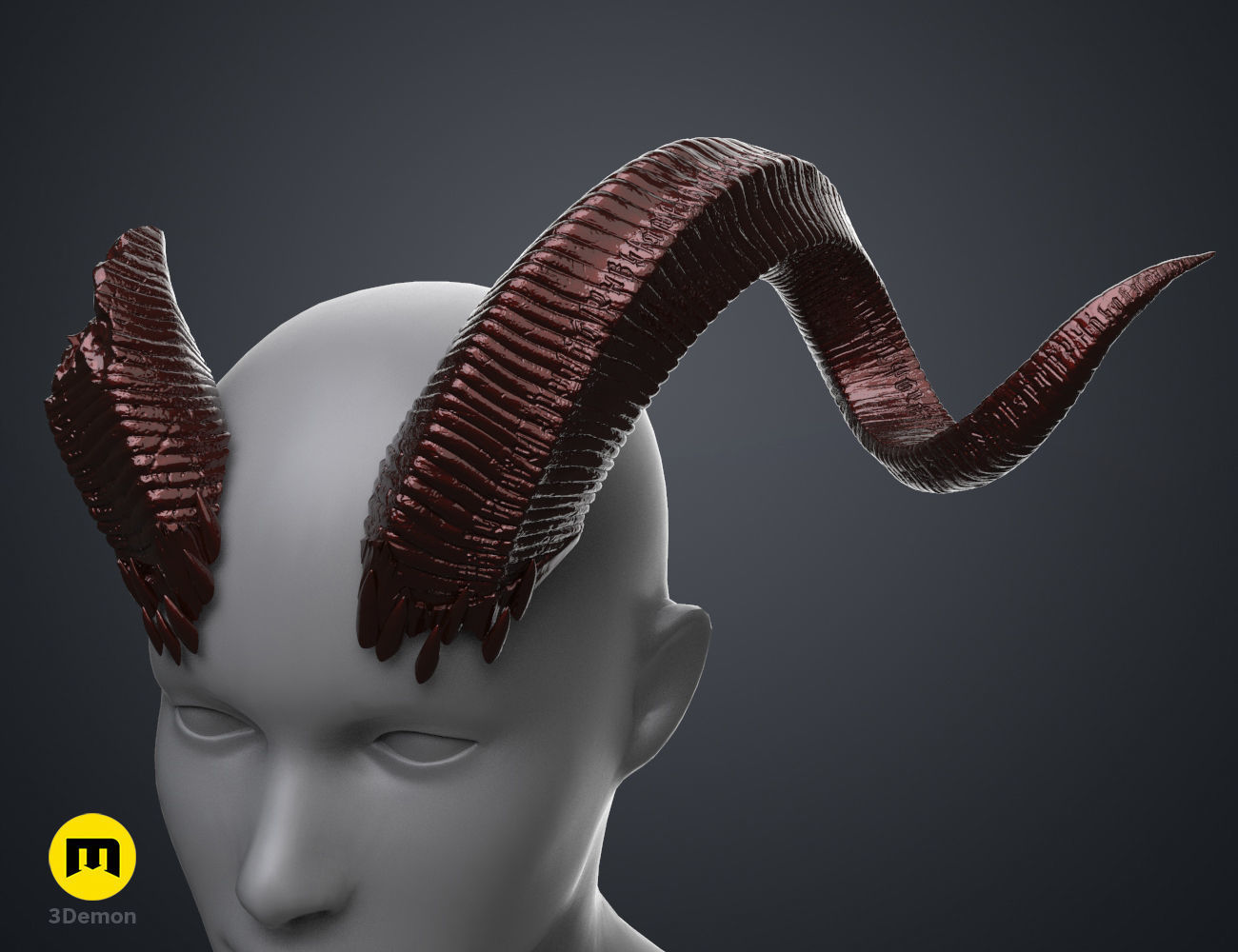 Karlach Cosplay Horns Baldurs Gate 3D print model_3