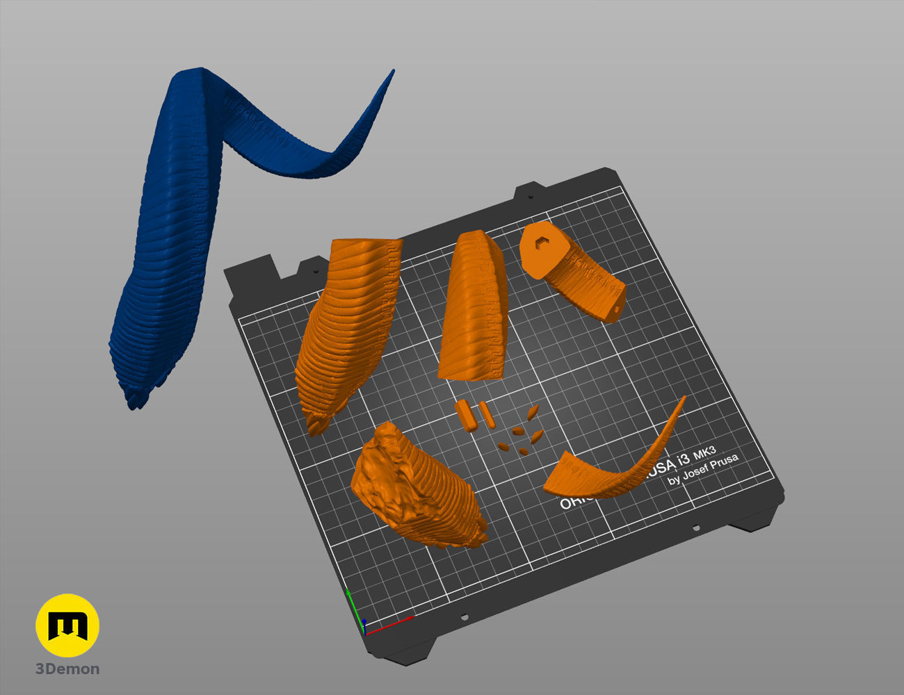 Karlach Cosplay Horns Baldurs Gate 3D print model_4