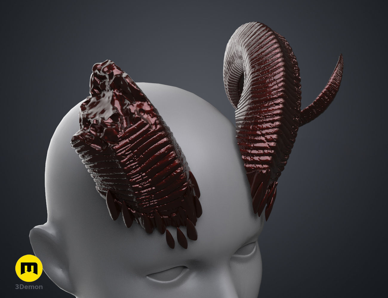 Karlach Cosplay Horns Baldurs Gate 3D print model_6