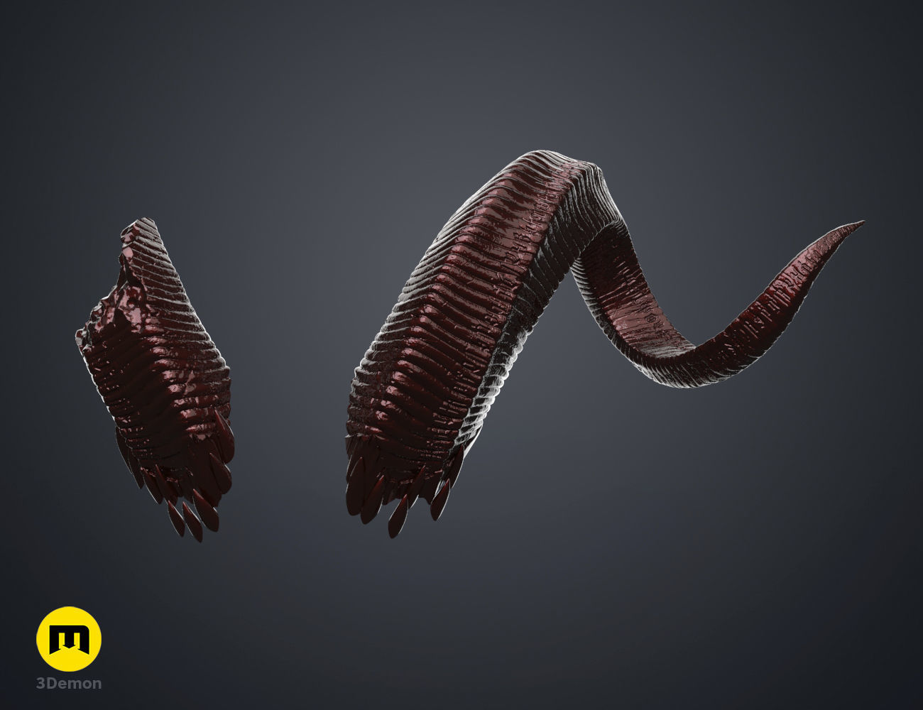 Karlach Cosplay Horns Baldurs Gate 3D print model_8