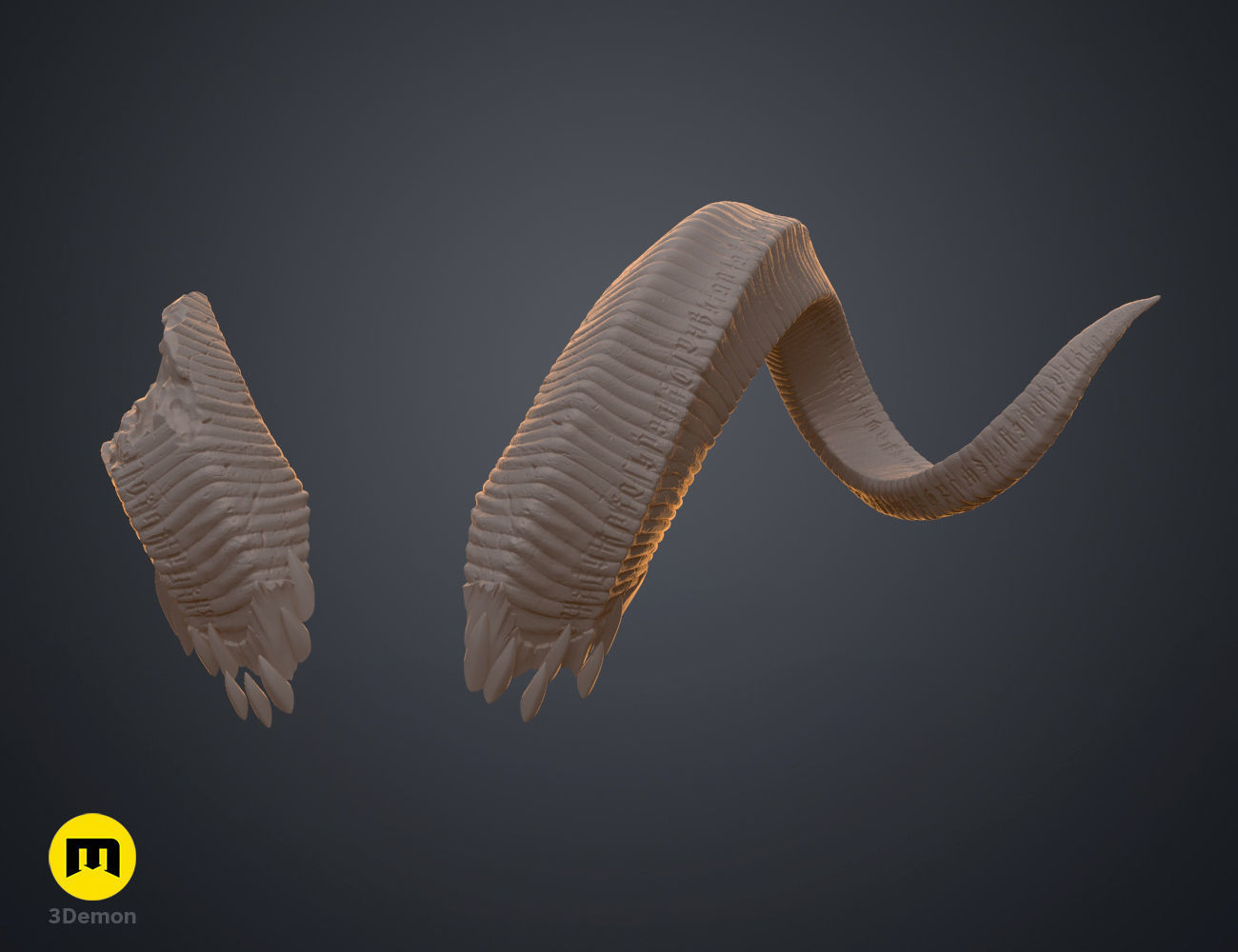 Karlach Cosplay Horns Baldurs Gate 3D print model_11