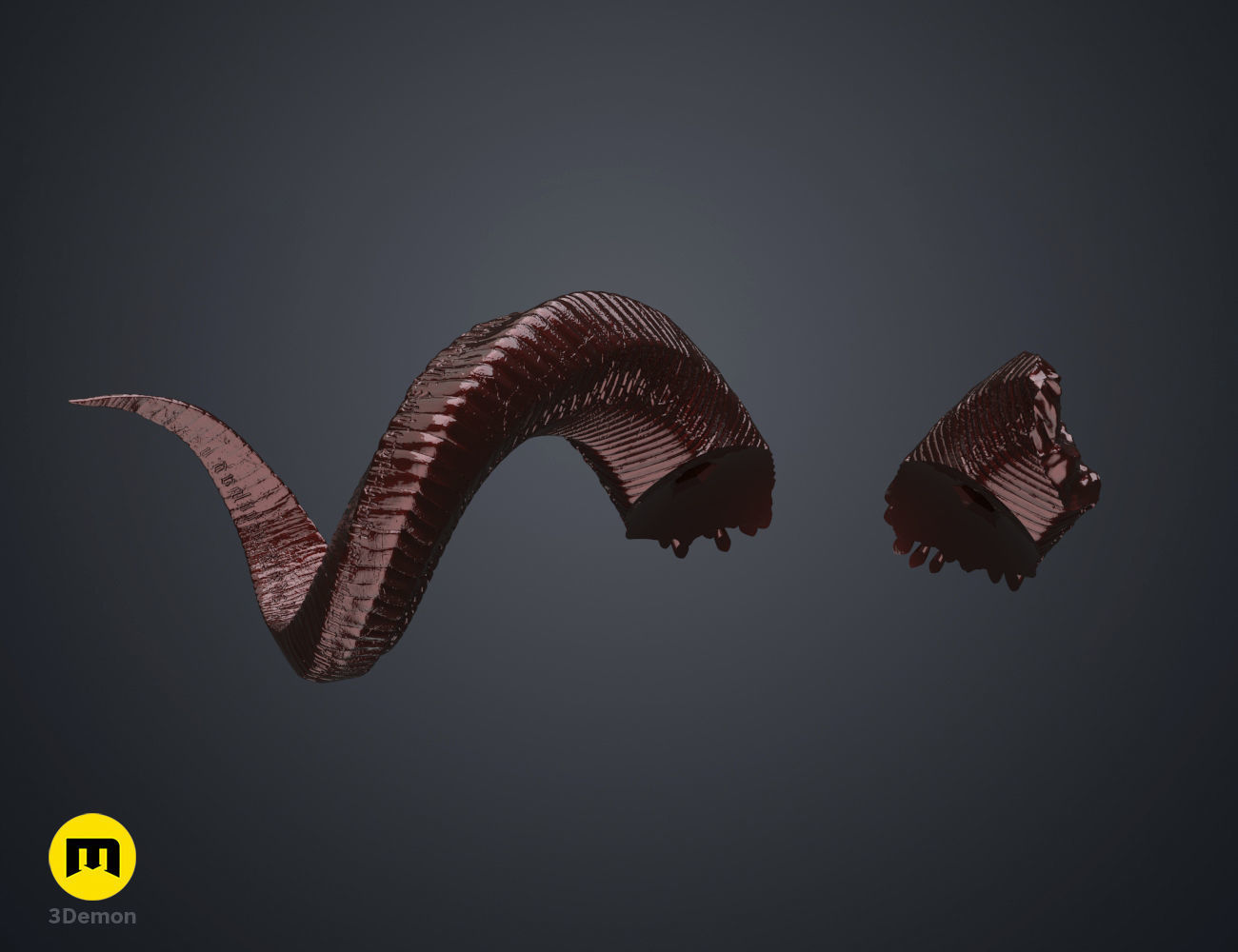 Karlach Cosplay Horns Baldurs Gate 3D print model_9