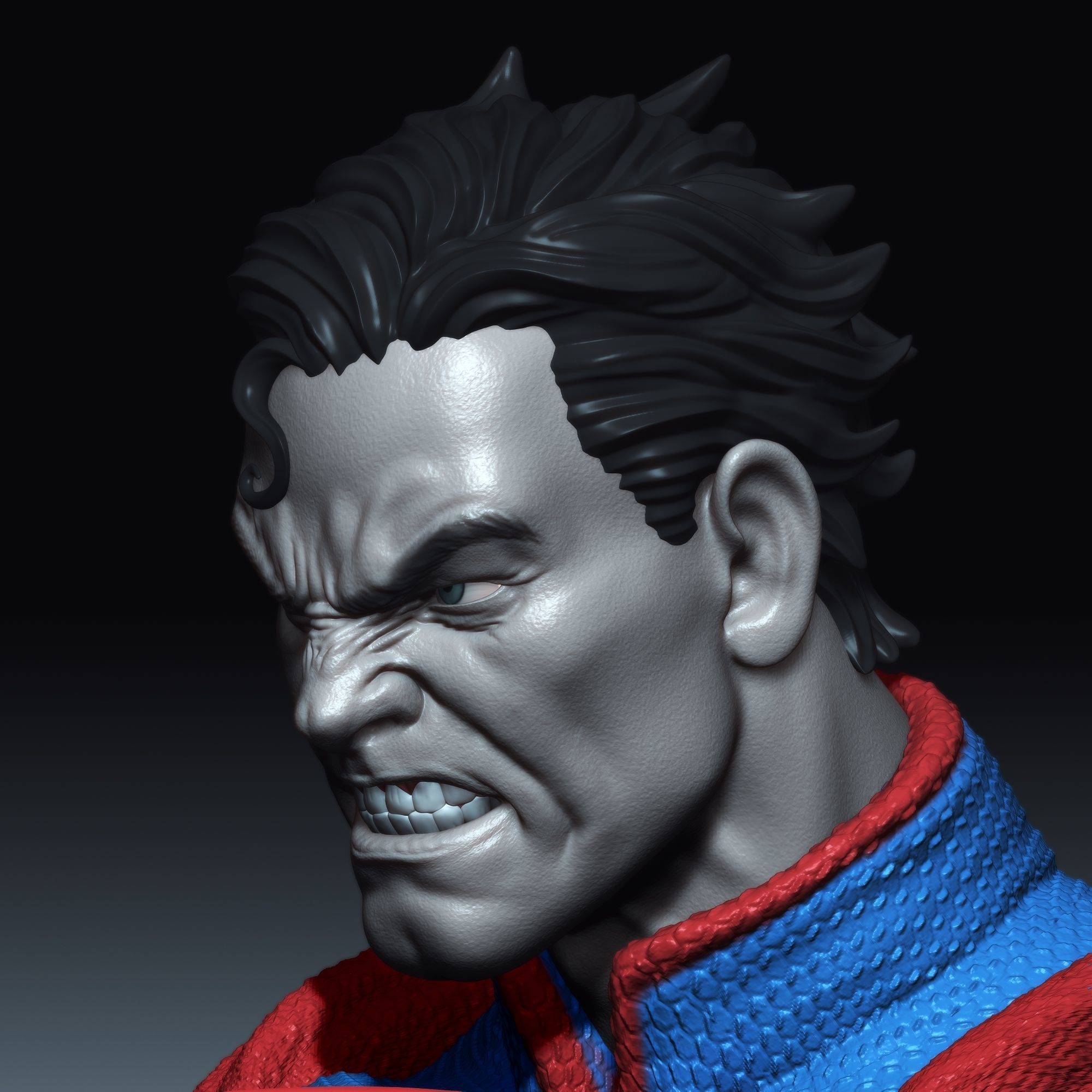 Coupon Free Bust Superman kills Joker fanarts stl 3d print Free 3D print model_14
