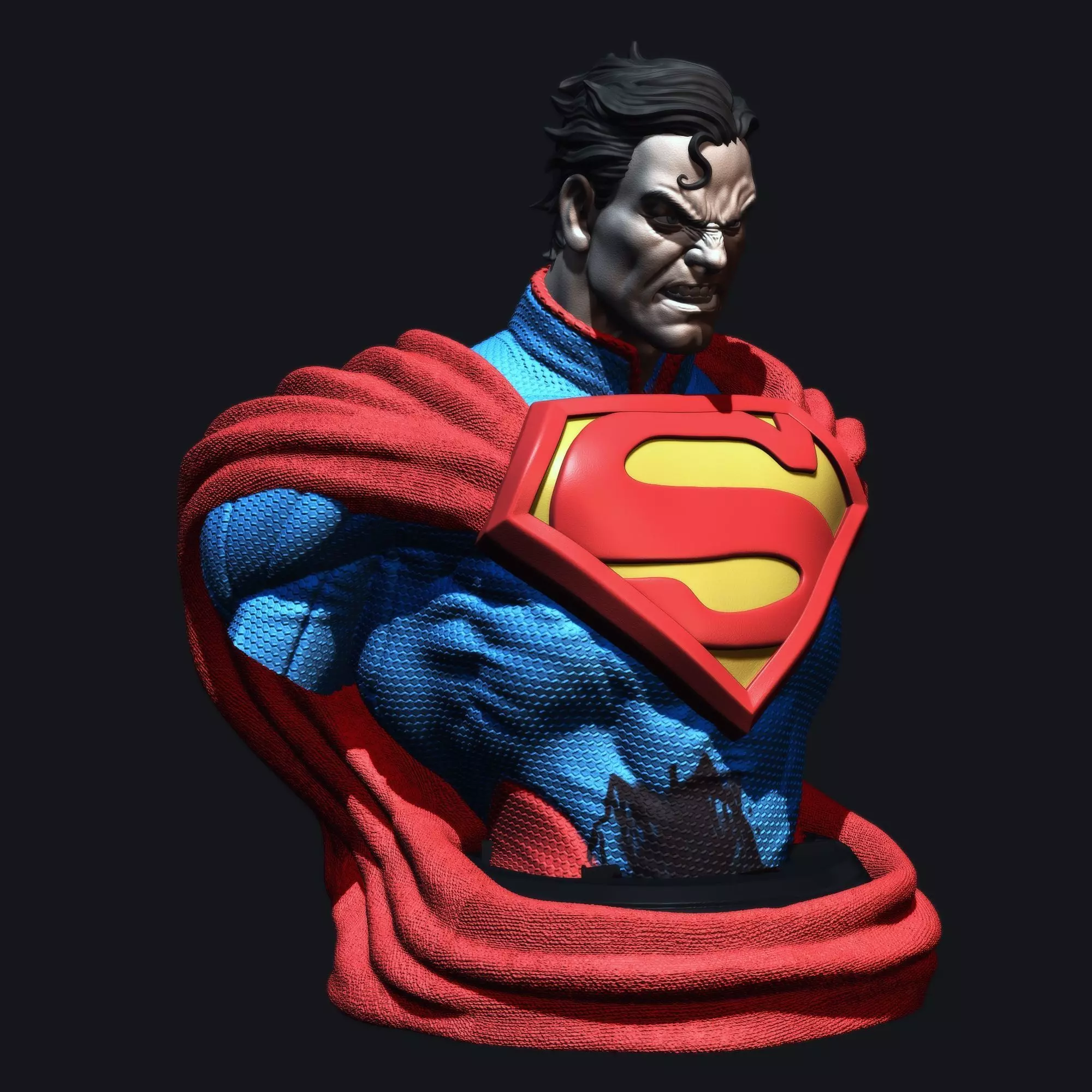 Coupon Free Bust Superman kills Joker fanarts stl 3d print Free 3D print model_0