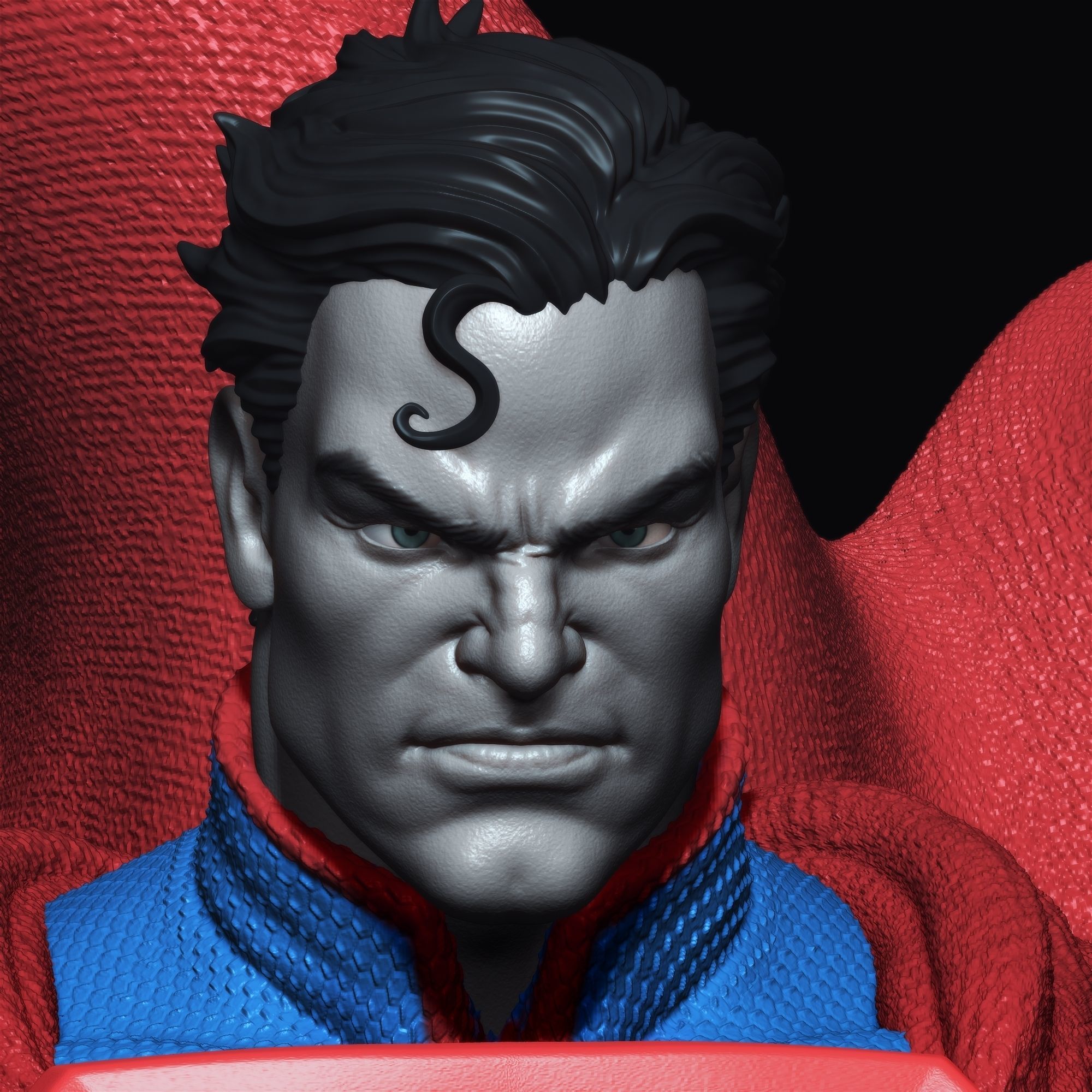 Coupon Free Bust Superman kills Joker fanarts stl 3d print Free 3D print model_16