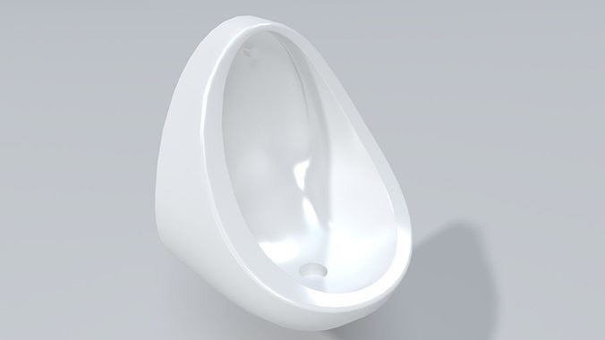 Public Urinal       Restroom Bathroom Toilet Low-poly 3D model