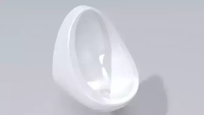 Public Urinal       Restroom Bathroom Toilet Low-poly 3D model