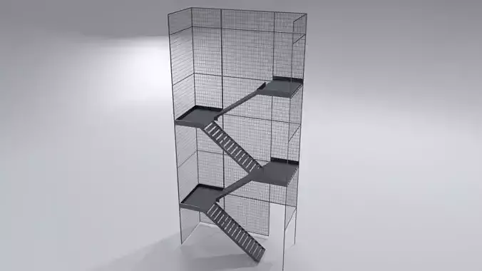 Haki Stair Tower System with a Metal and Mesh Frame