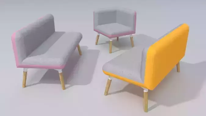 Chairs and Sofas Furniture with wooden legs