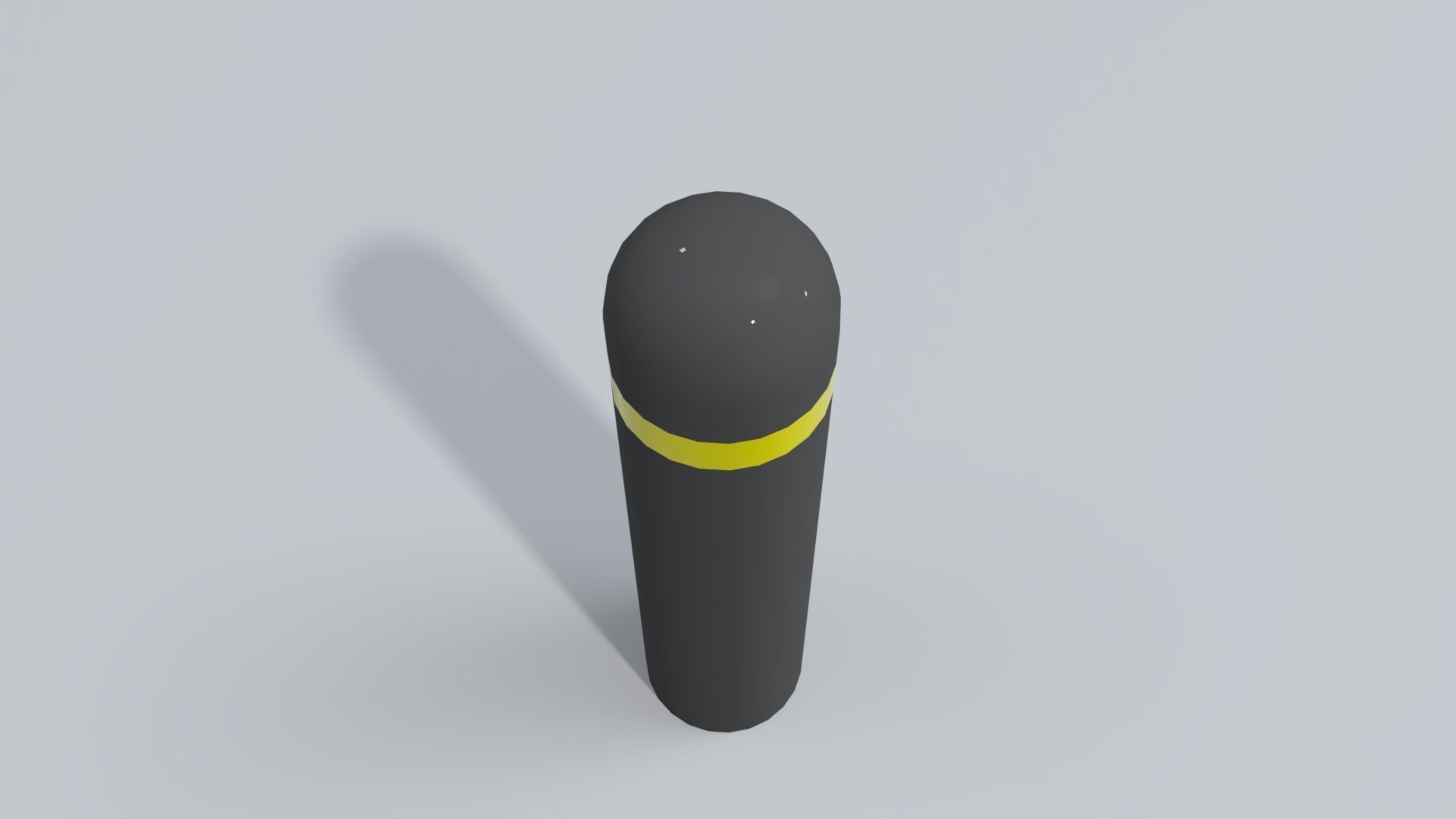 Road Traffic Bollard Low-poly 3D model_1
