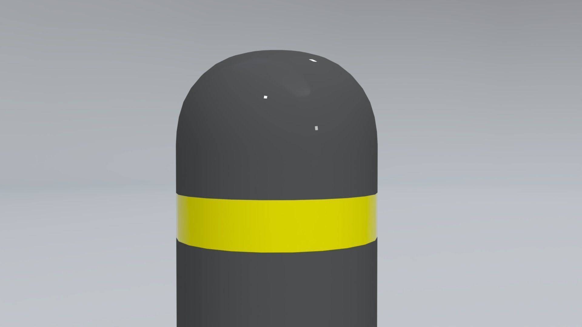 Road Traffic Bollard Low-poly 3D model_2