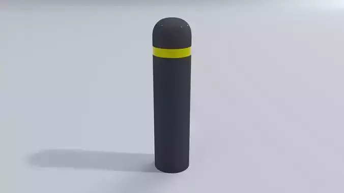 Road Traffic Bollard Low-poly 3D model