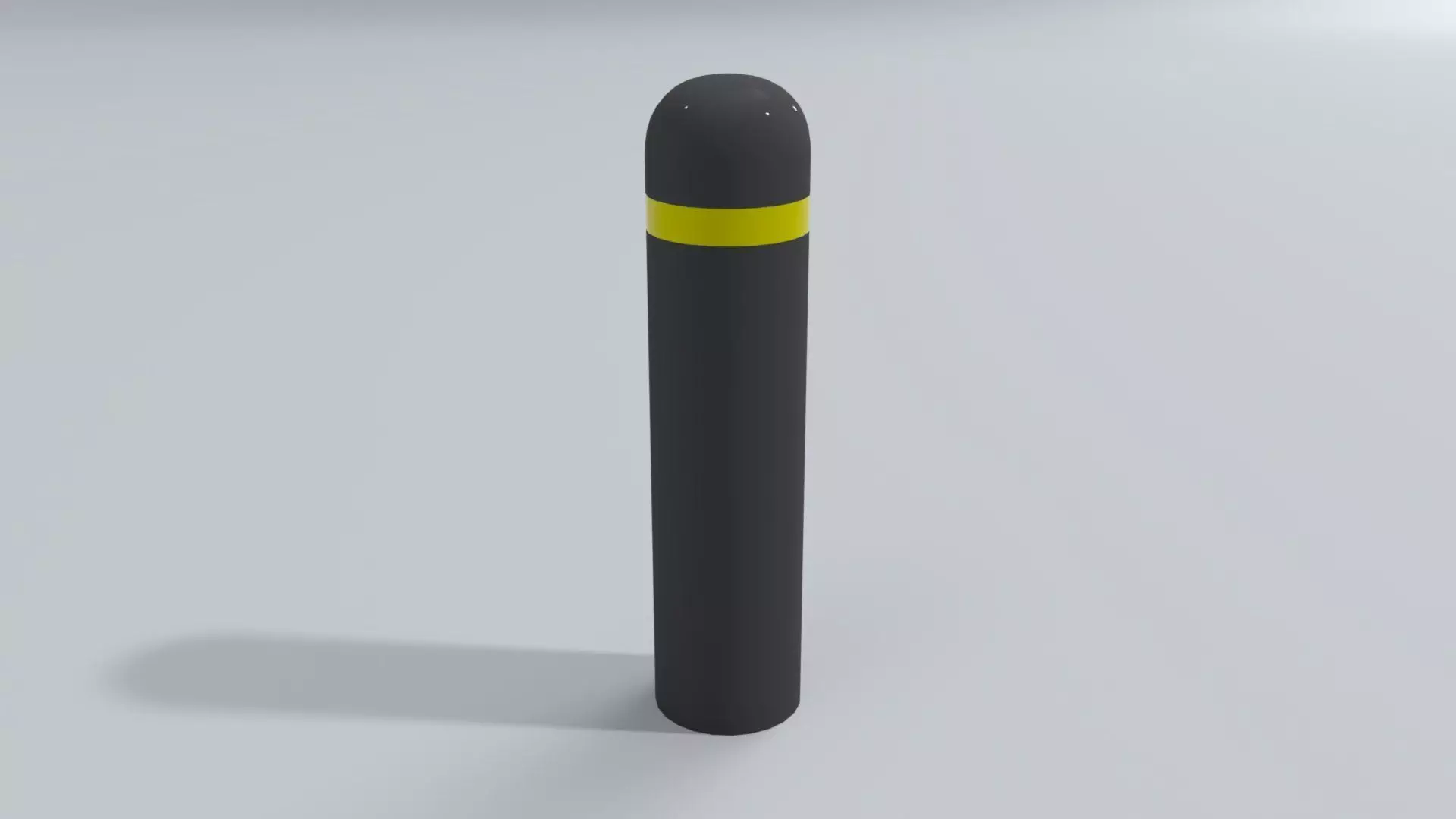 Road Traffic Bollard Low-poly 3D model_0