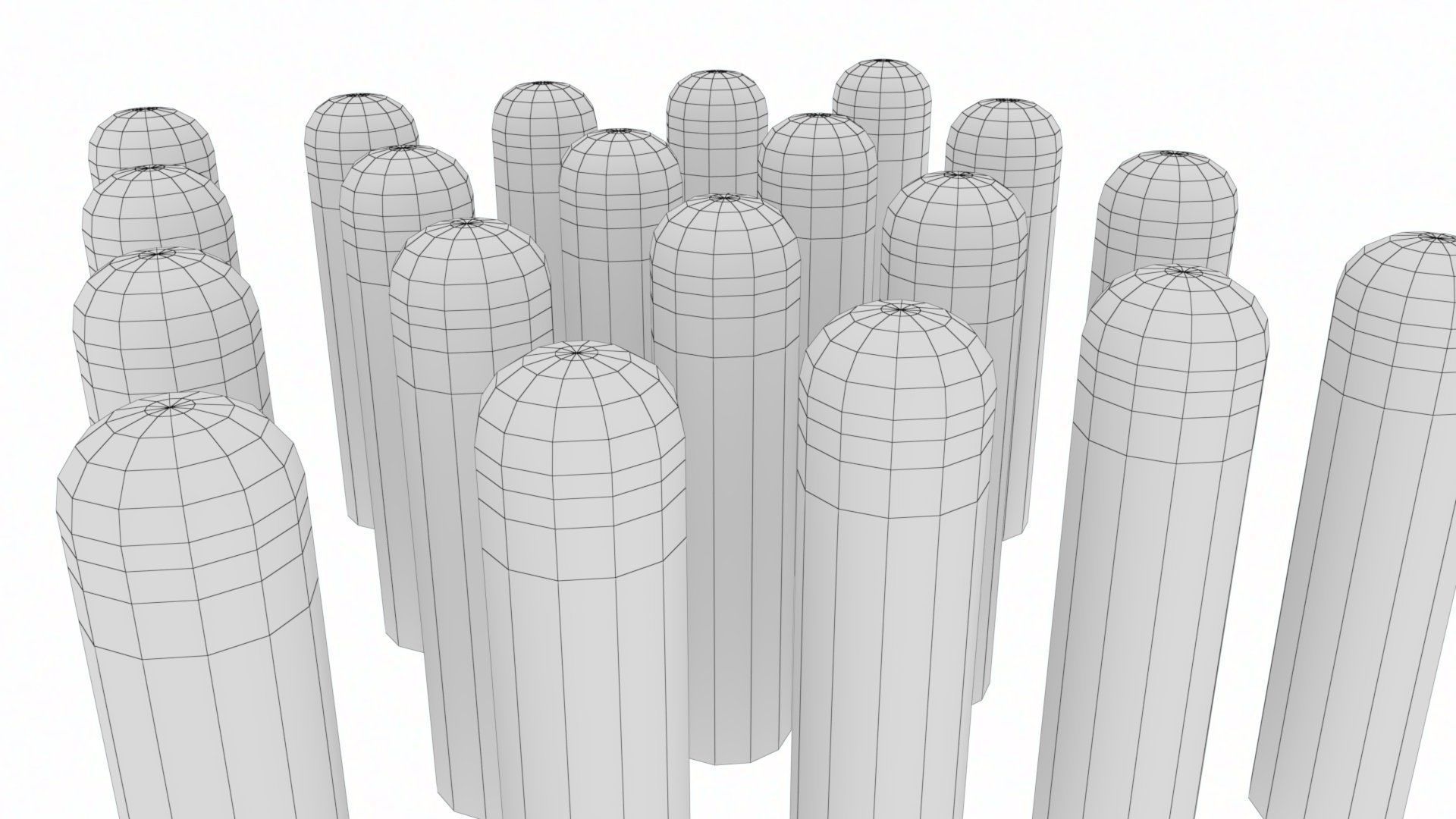 Road Traffic Bollard Low-poly 3D model_17