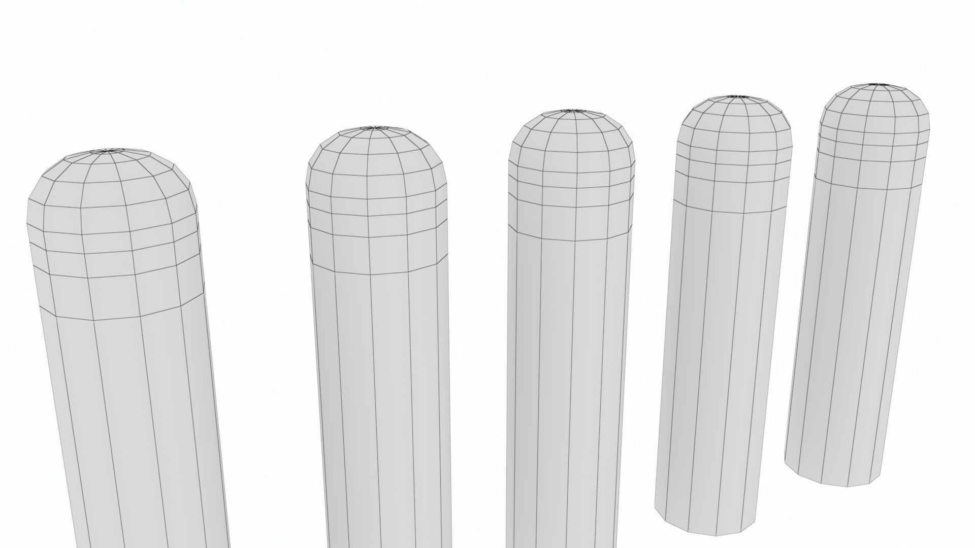 Road Traffic Bollard Low-poly 3D model_16