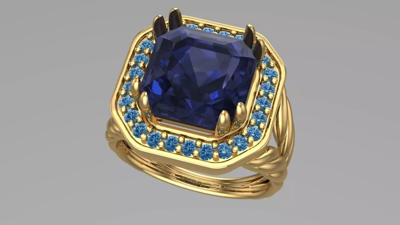 8geram 2-ply engagment rings Free 3D print model