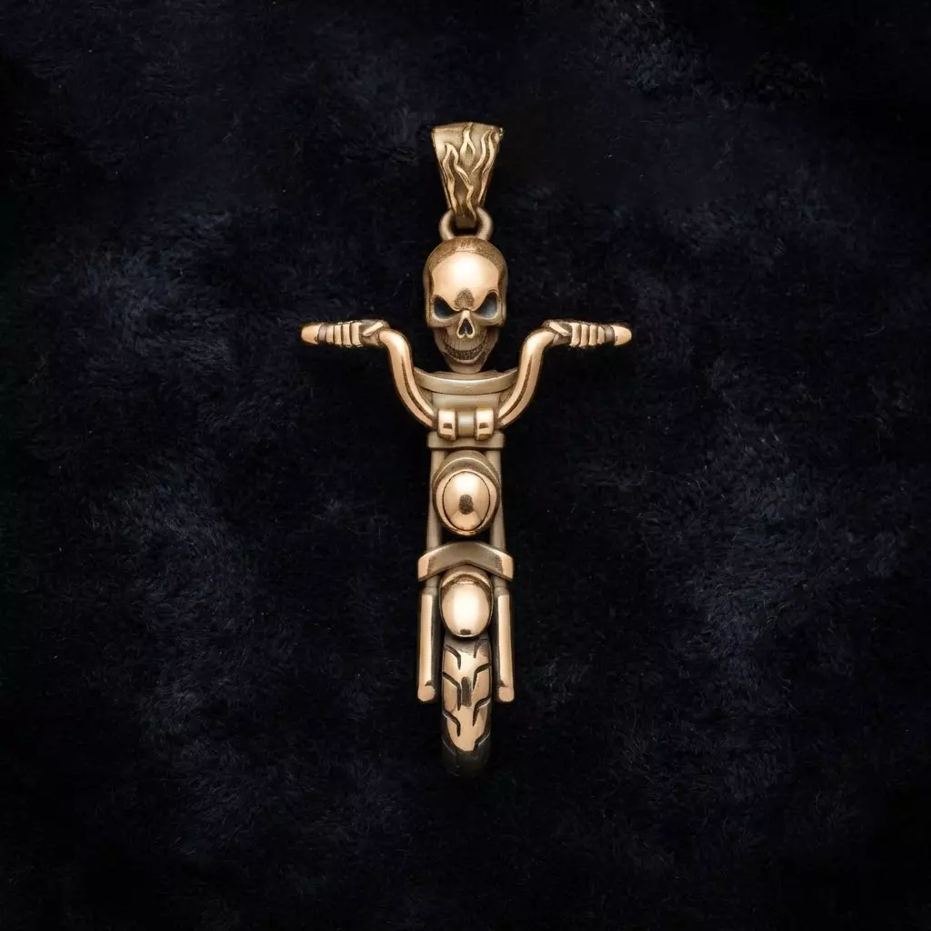 Skull Biker Pendant 3D print model