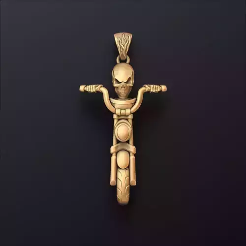 Skull Biker Pendant