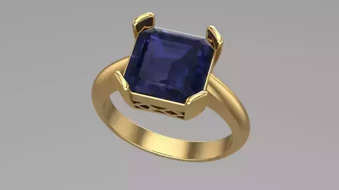 free simple women ring Free 3D print model