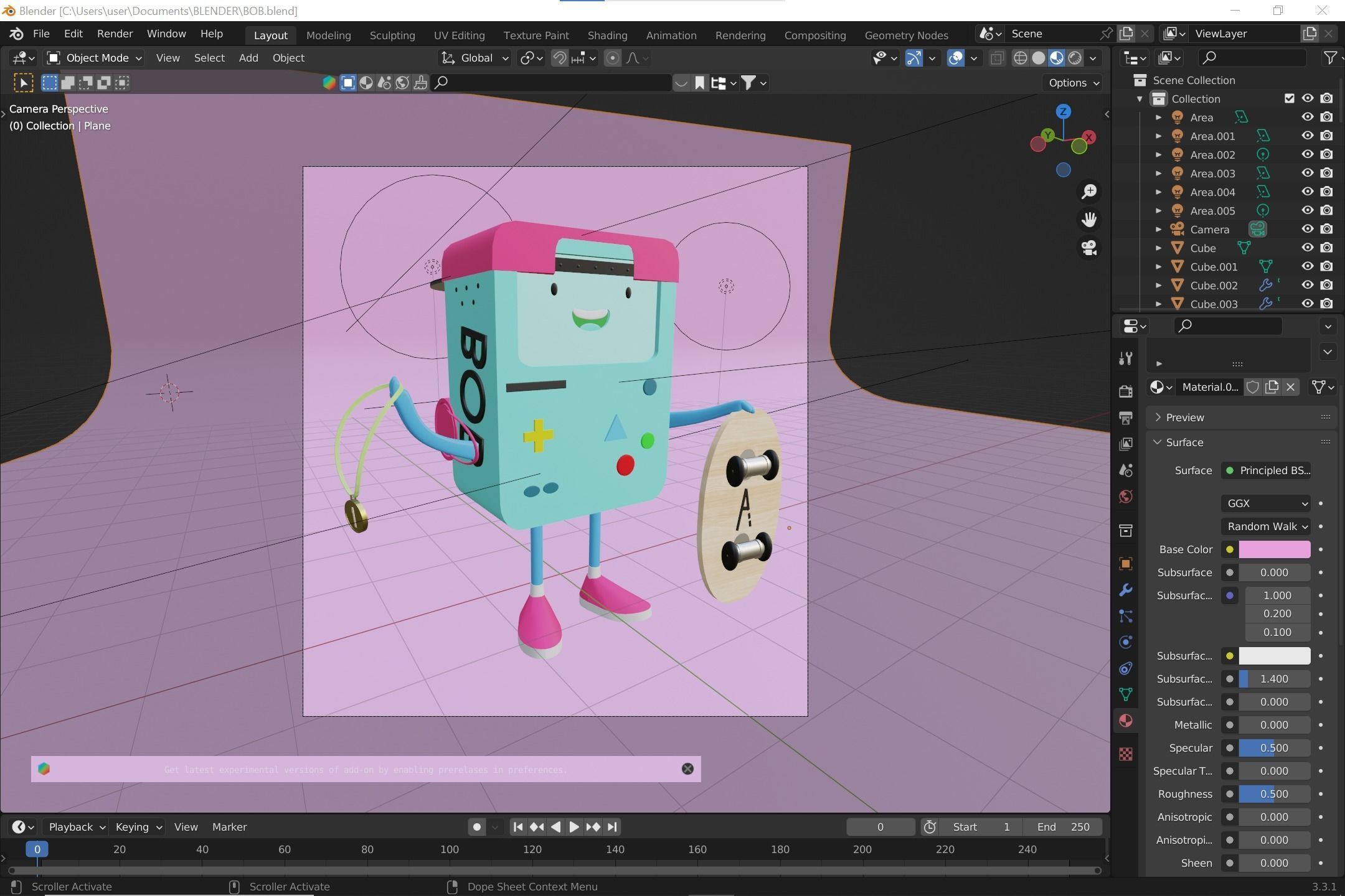 BOB BOY Low-poly 3D model_3