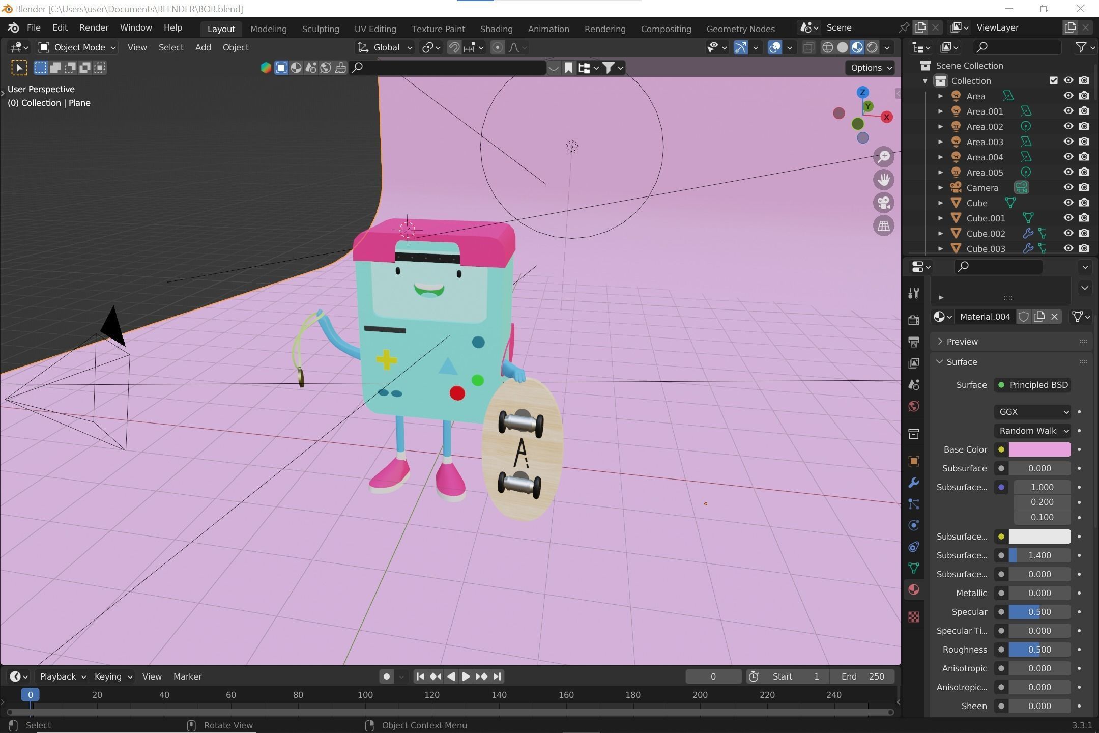 BOB BOY Low-poly 3D model_4