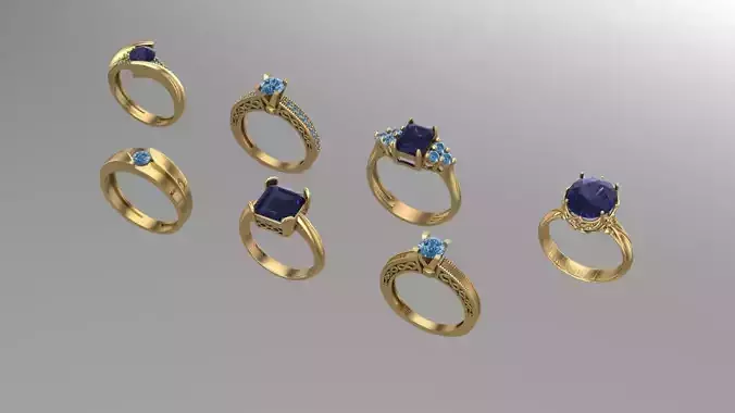 7 women gold rings