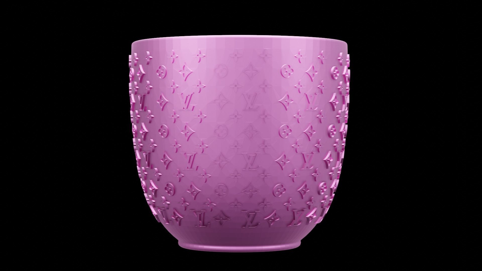 Louis Vuitton-Inspired Luxury Planter 3D Print Model Home Decor 3D print model_2