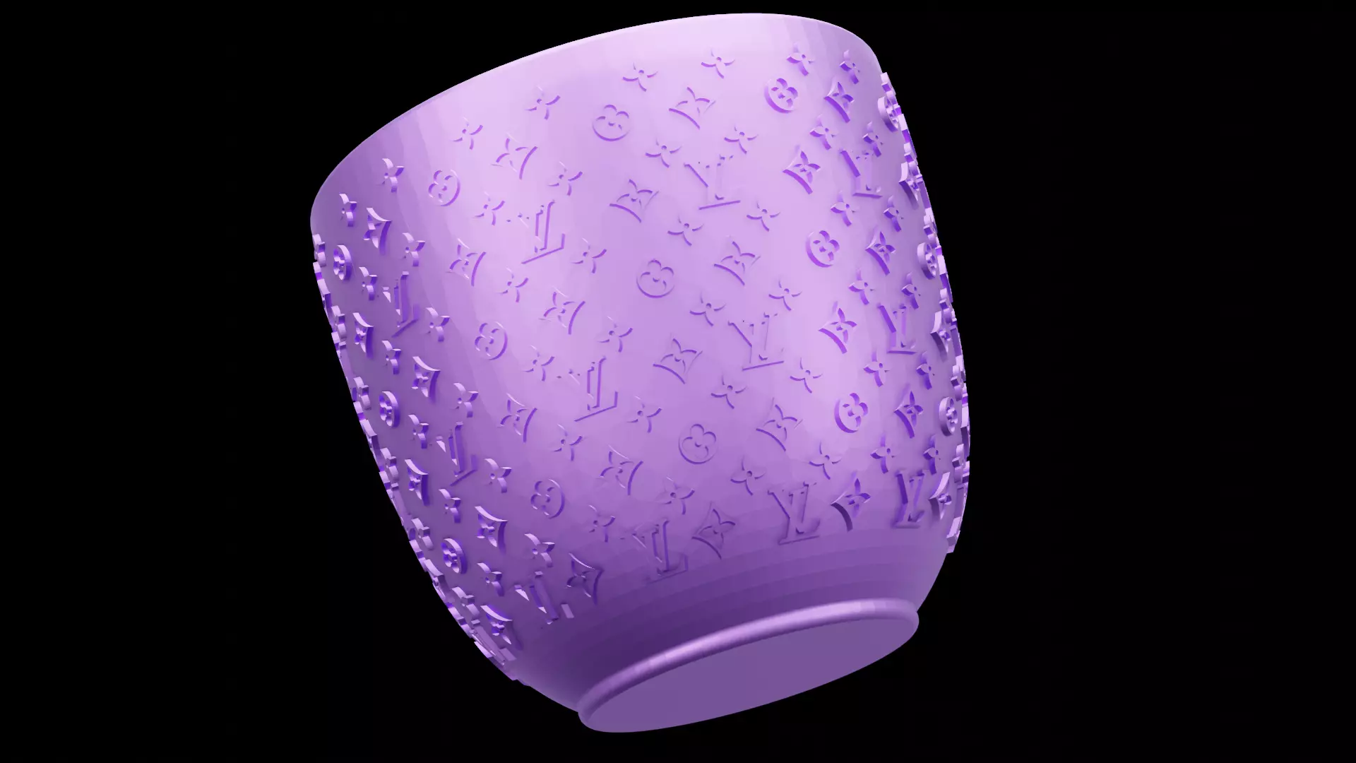 Louis Vuitton-Inspired Luxury Planter 3D Print Model Home Decor 3D print model_0