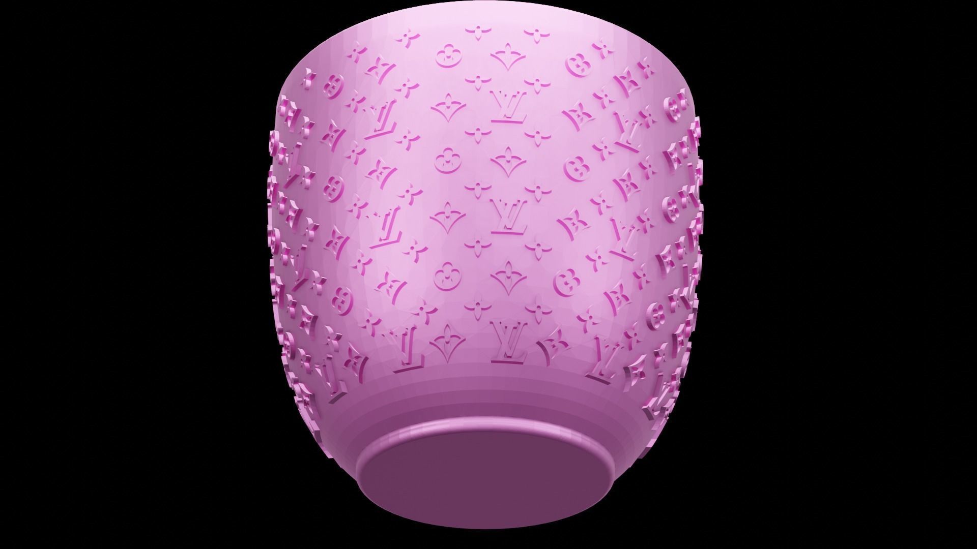 Louis Vuitton-Inspired Luxury Planter 3D Print Model Home Decor 3D print model_4