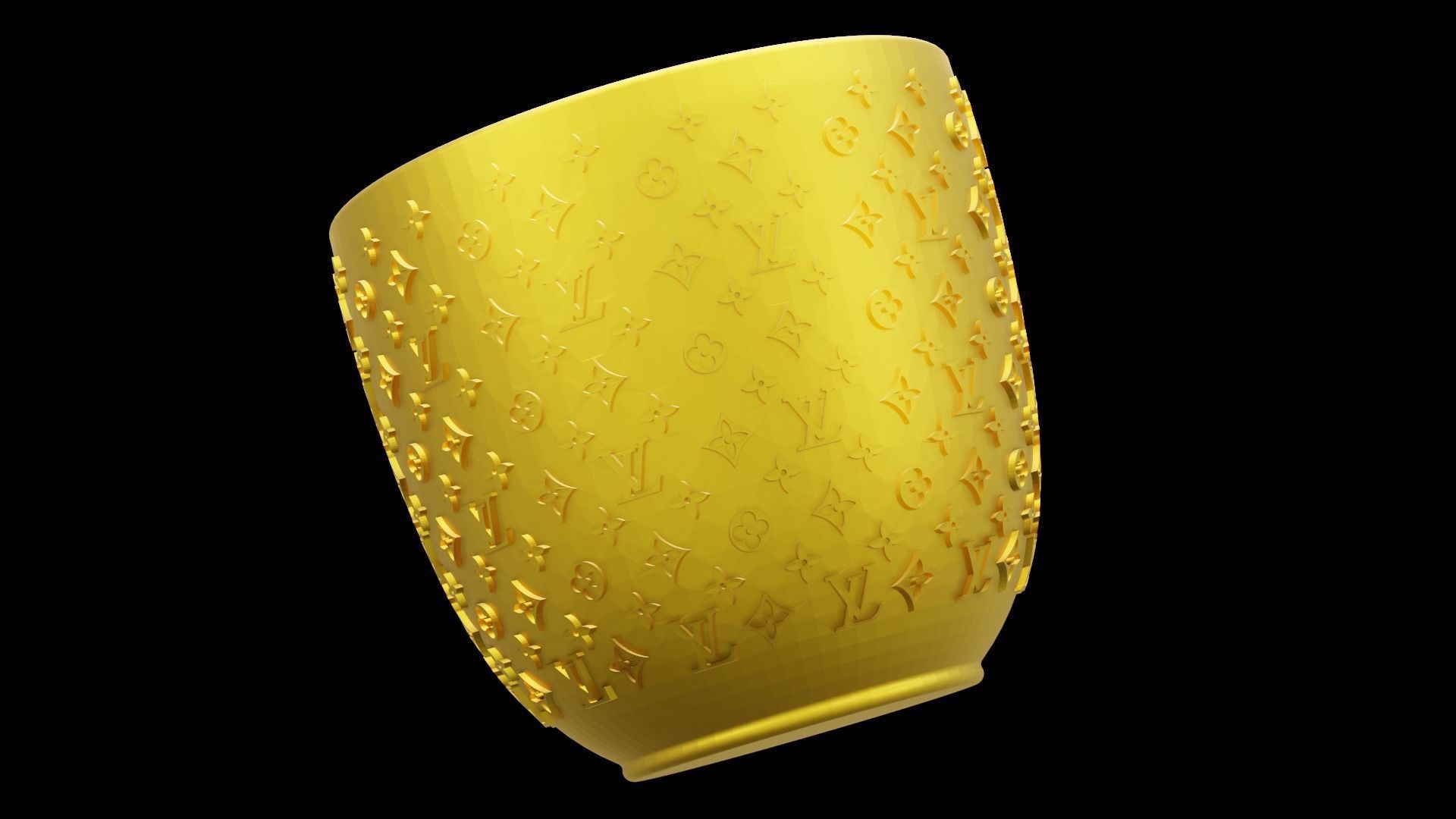 Louis Vuitton-Inspired Luxury Planter 3D Print Model Home Decor 3D print model_5