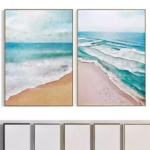 Plaster Two Photo Frame 452 Low-poly 3D model