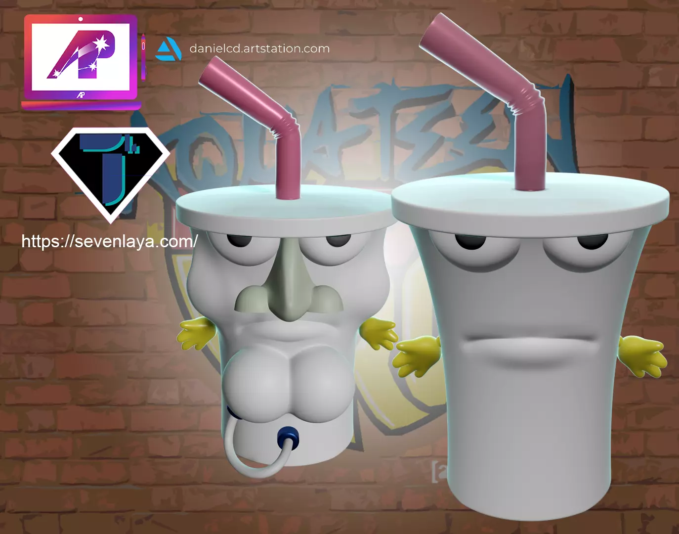 AquaTeen Master Shake 2 in 1 3D print model_0