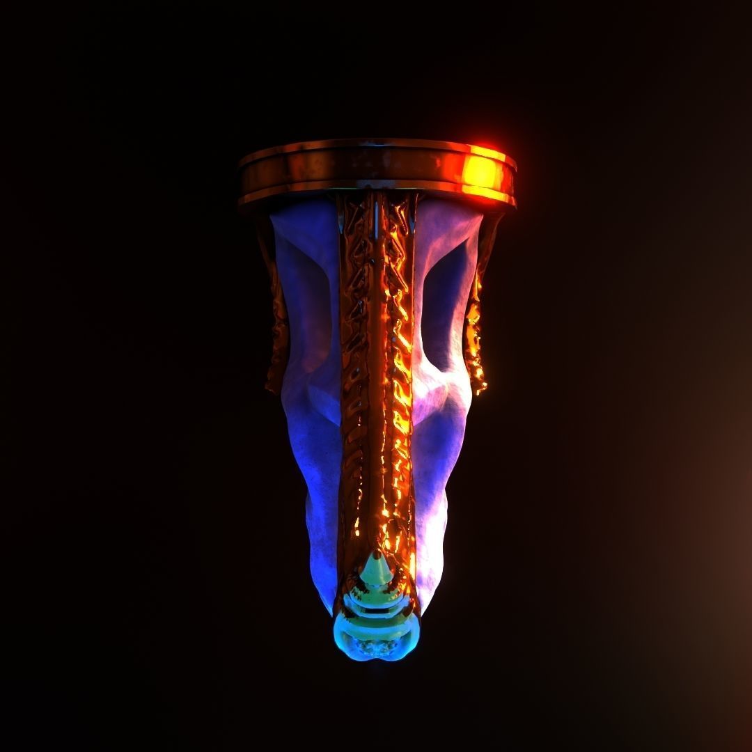 God of War blades of chaos Hardened War Handles  3D model_1