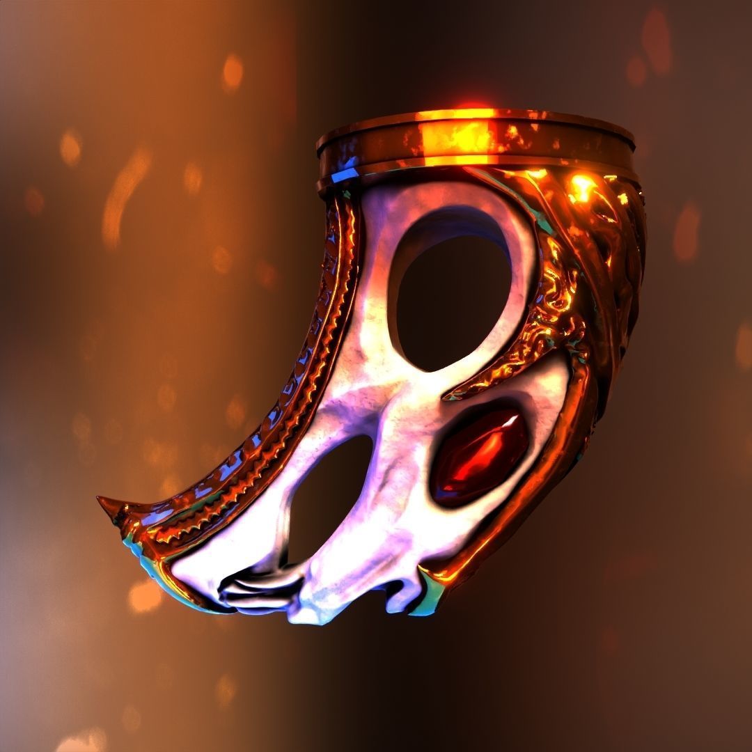 God of War blades of chaos Hardened War Handles  3D model_4