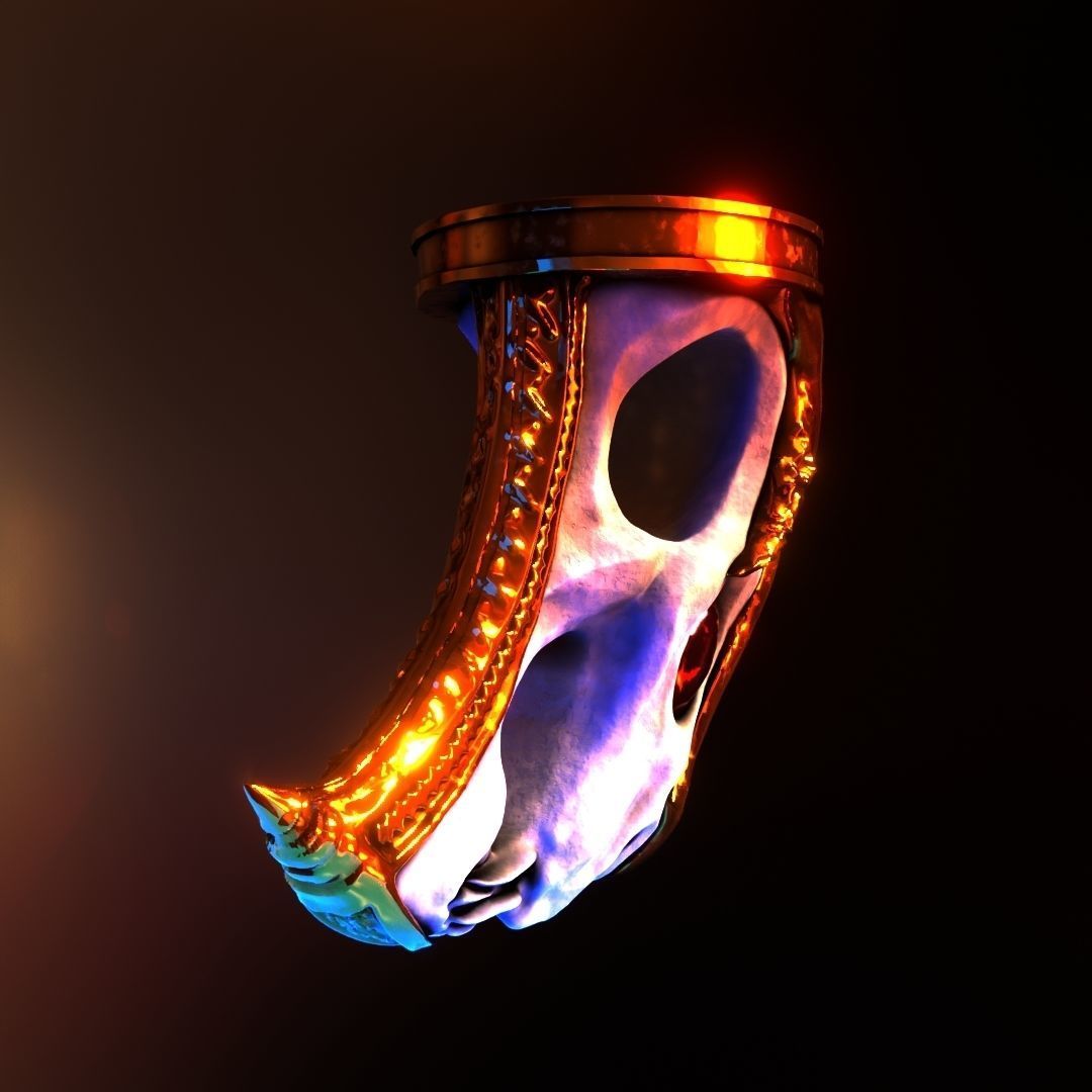 God of War blades of chaos Hardened War Handles  3D model_2