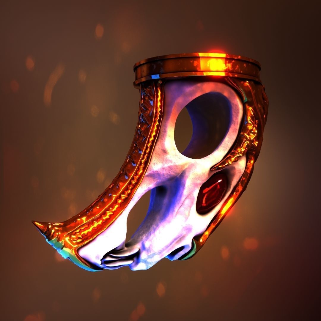 God of War blades of chaos Hardened War Handles  3D model_3