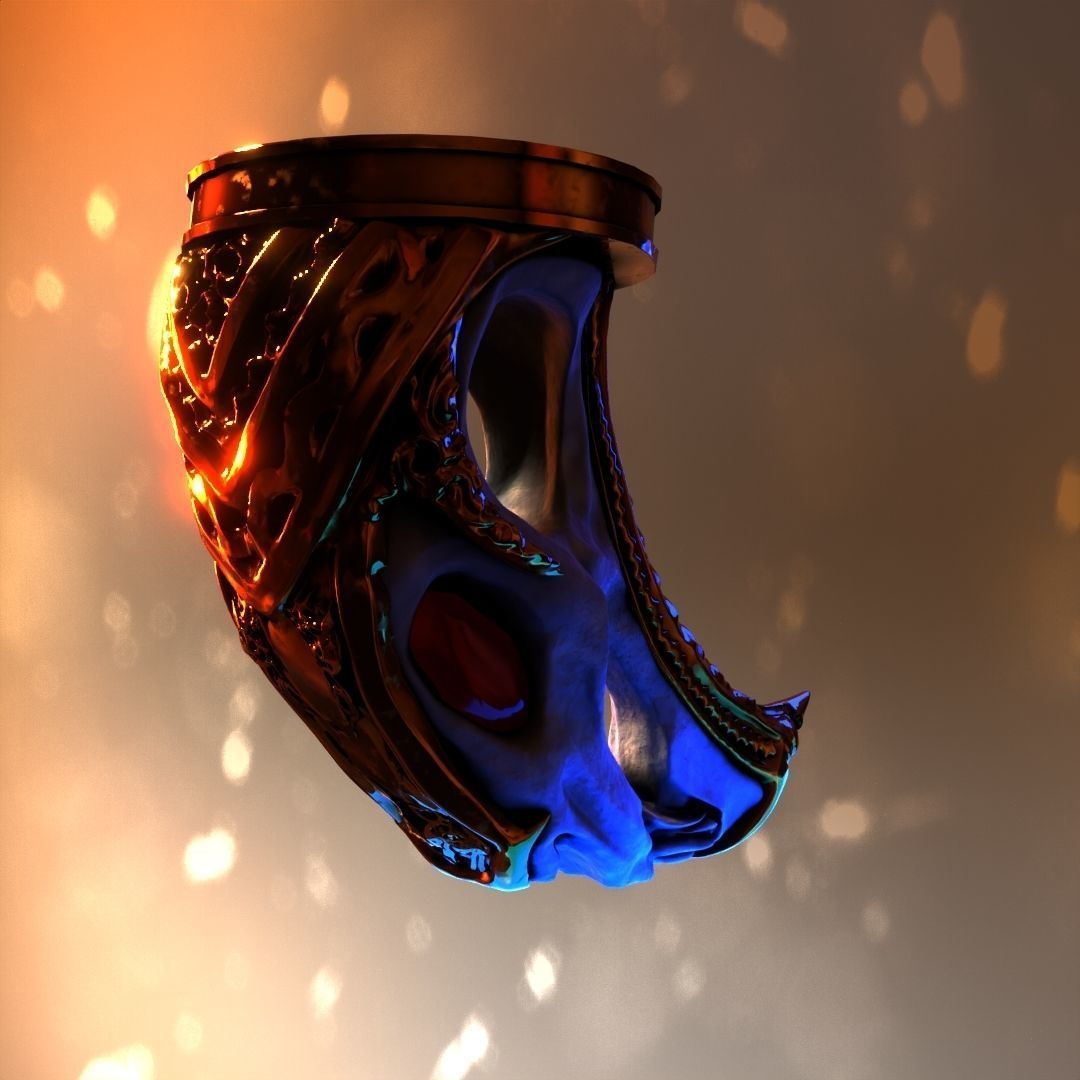 God of War blades of chaos Hardened War Handles  3D model_8