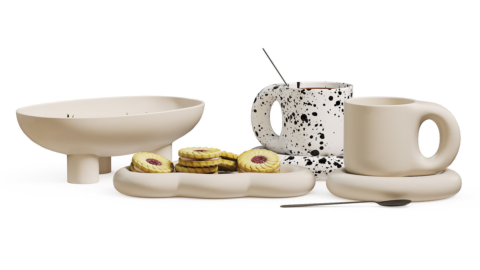 Tea set Chubby Set 3D model_2