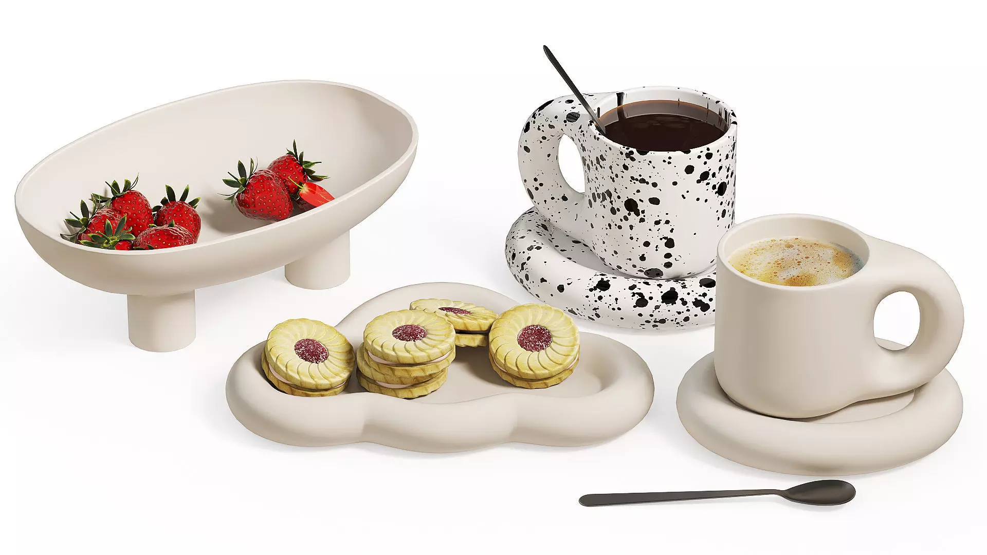 Tea set Chubby Set 3D model_0