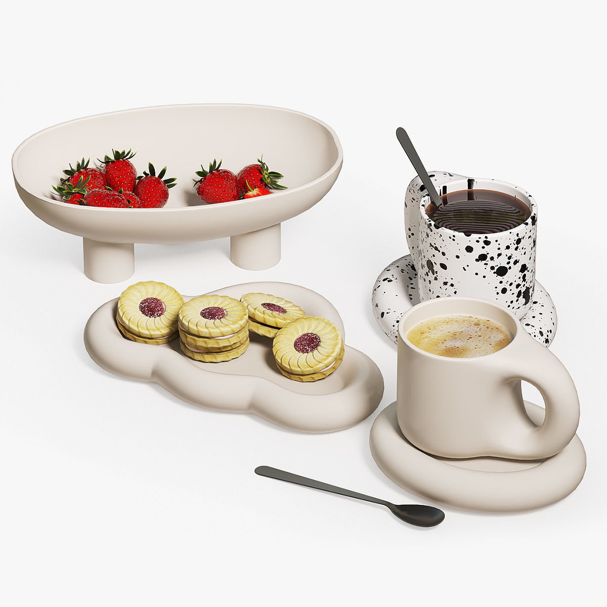 Tea set Chubby Set 3D model_5