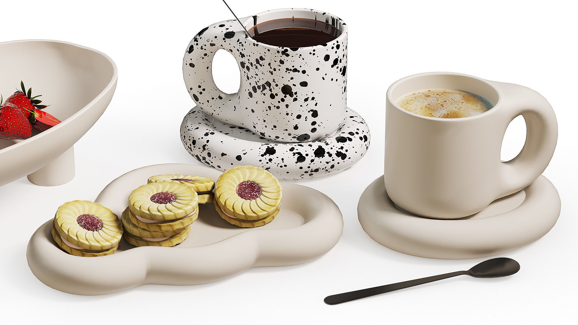 Tea set Chubby Set 3D model_4