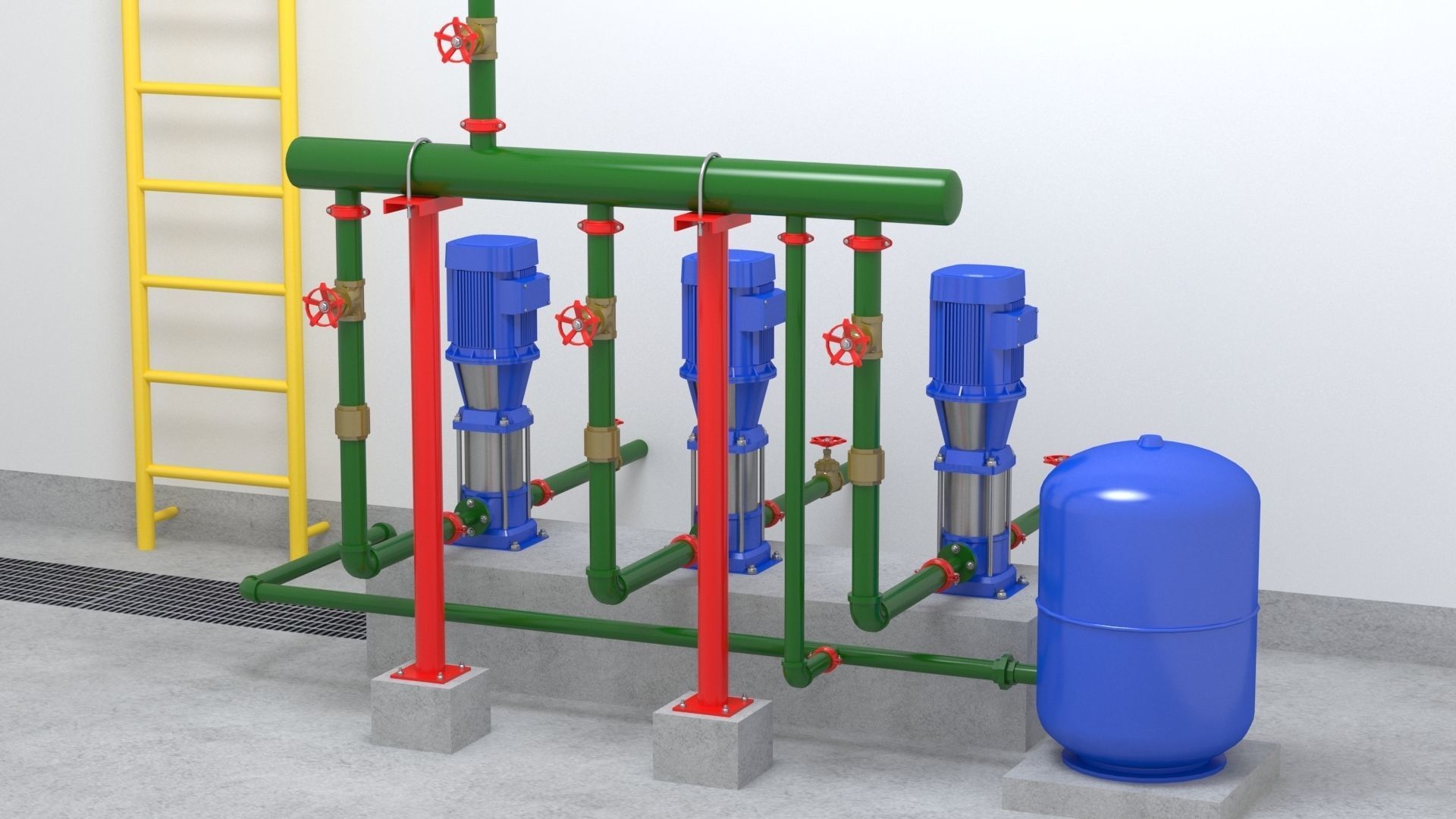 Program Water Pump Water pumps system 3D model | CGTrader