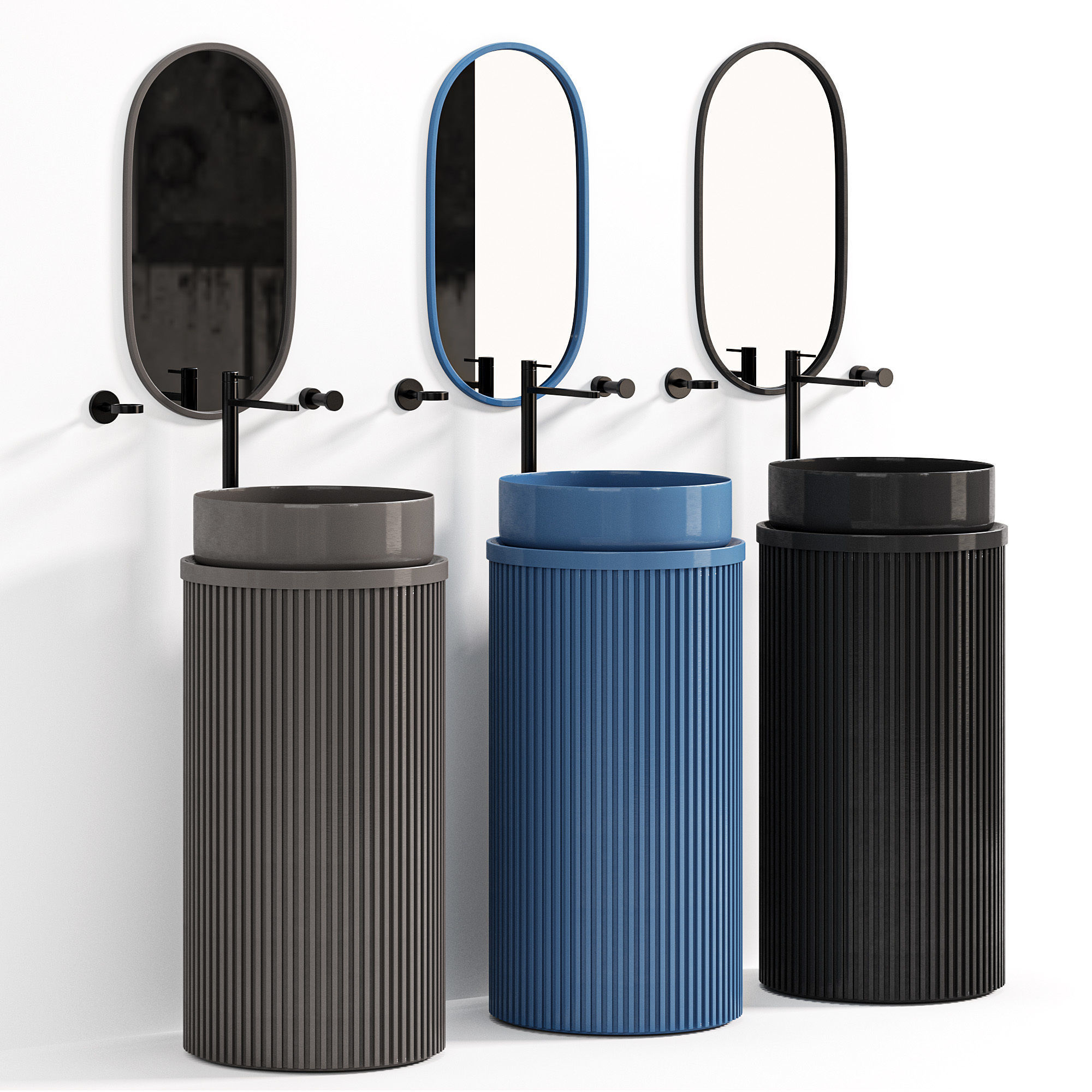 Guest bathroom with antique style elements 3D model_5