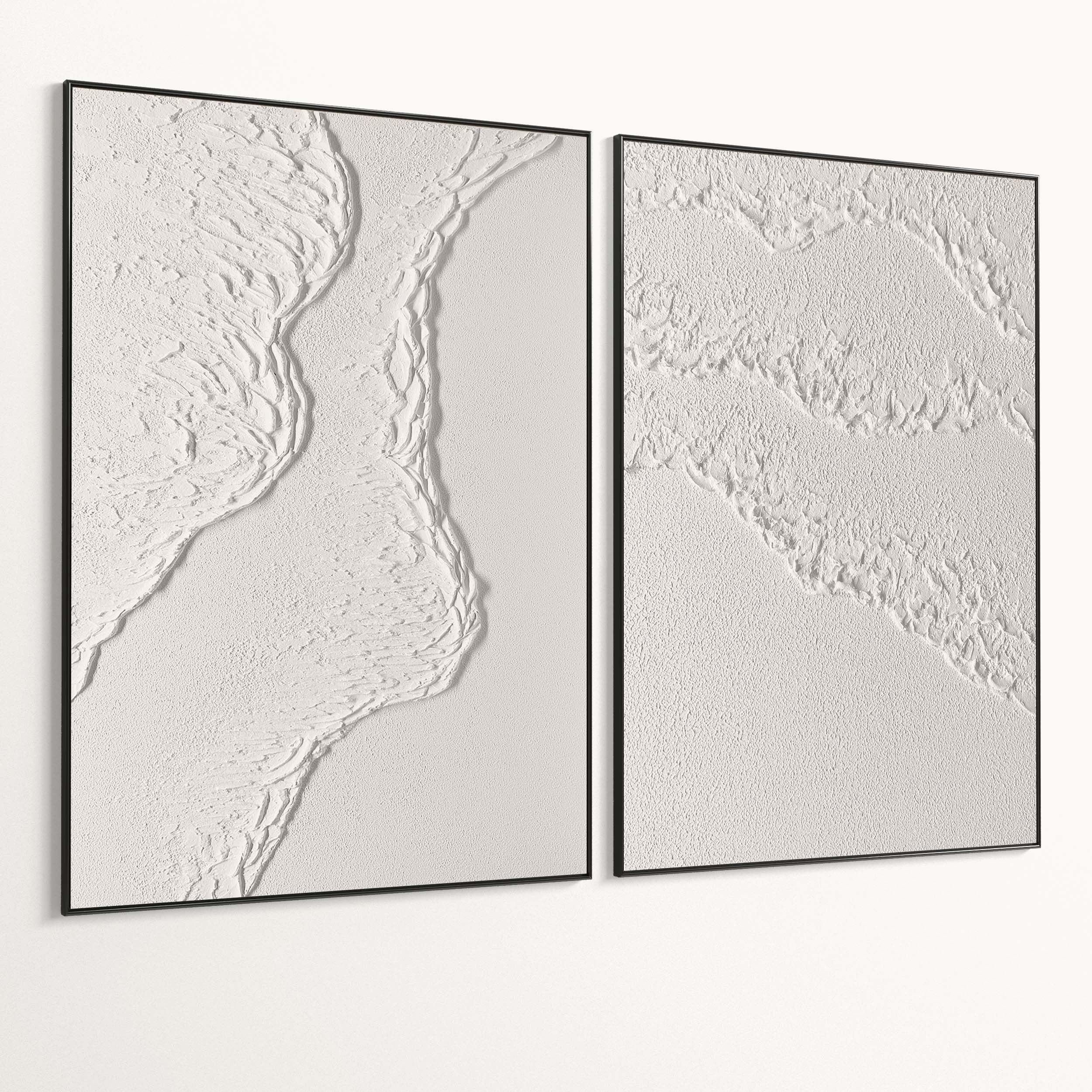 Plaster Two Photo Frame 455 Low-poly 3D model_5