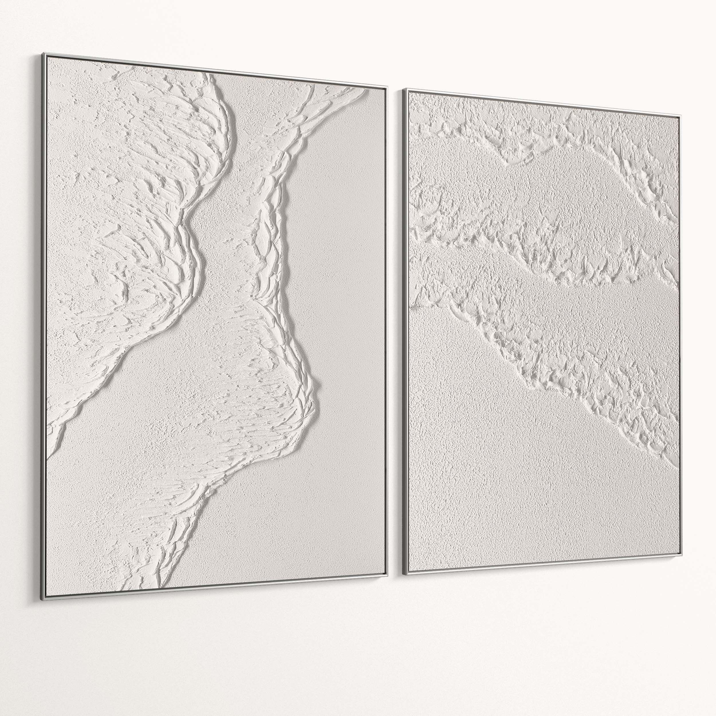 Plaster Two Photo Frame 455 Low-poly 3D model_4