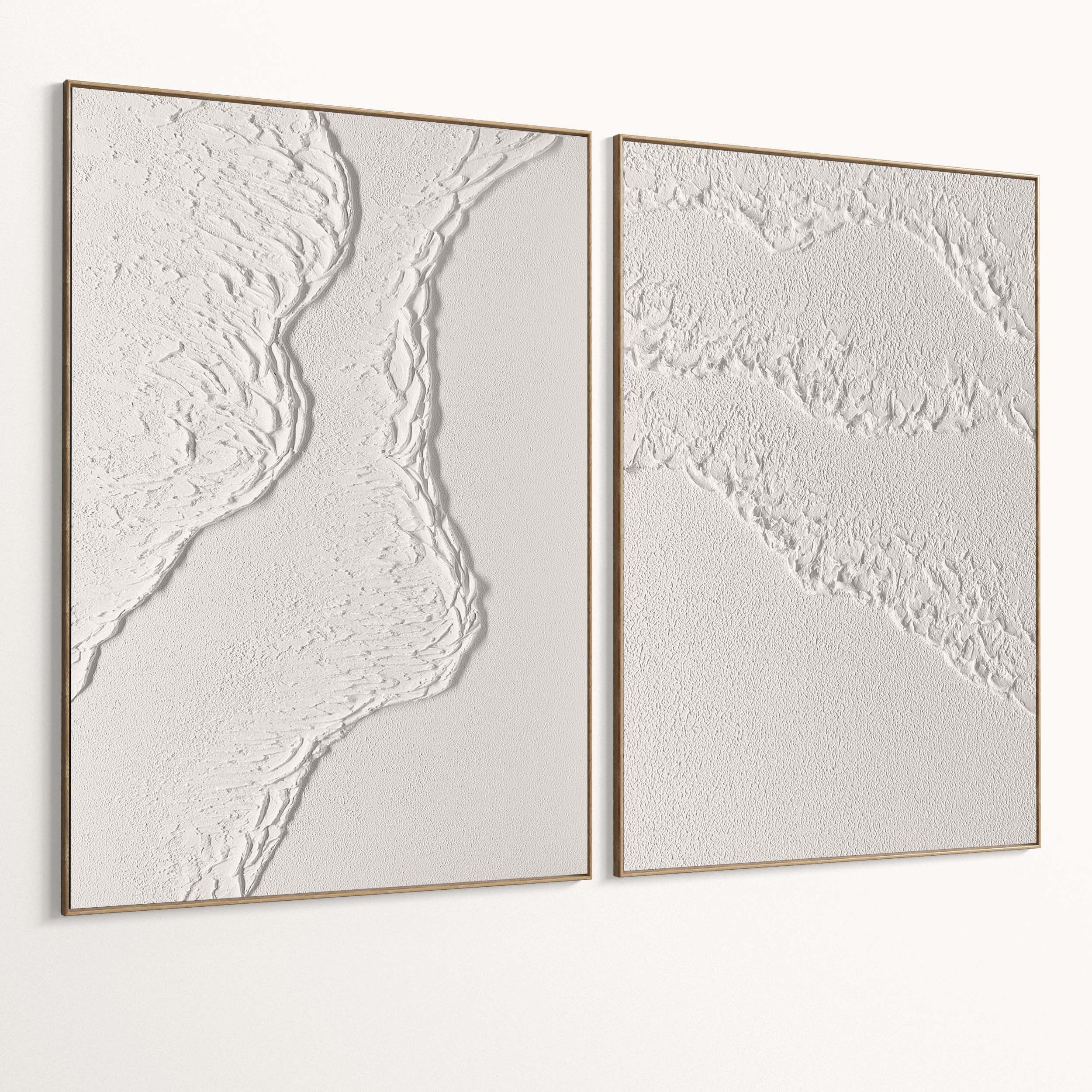 Plaster Two Photo Frame 455 Low-poly 3D model_1