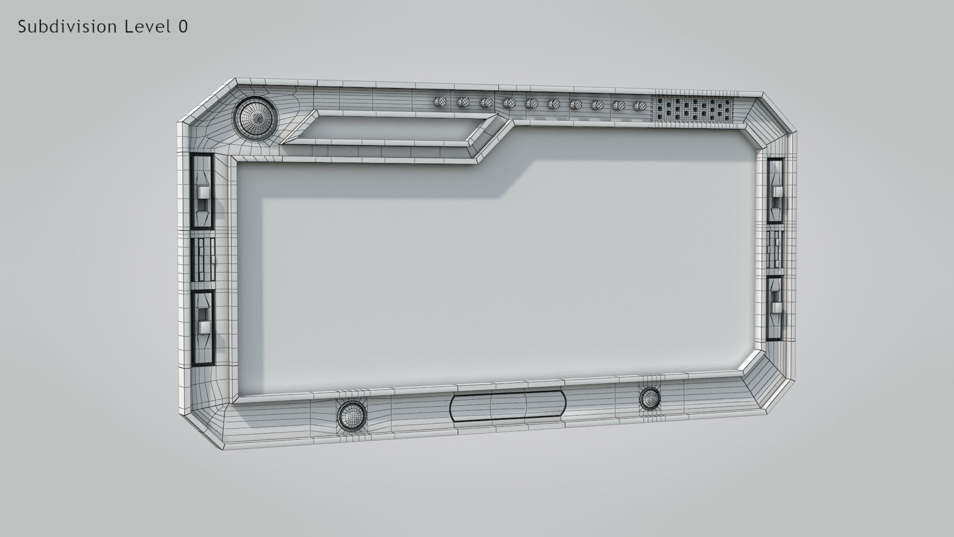 Sci-fi Window Low-poly 3D model_8