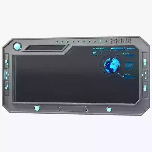 Sci-fi Window Low-poly 3D model