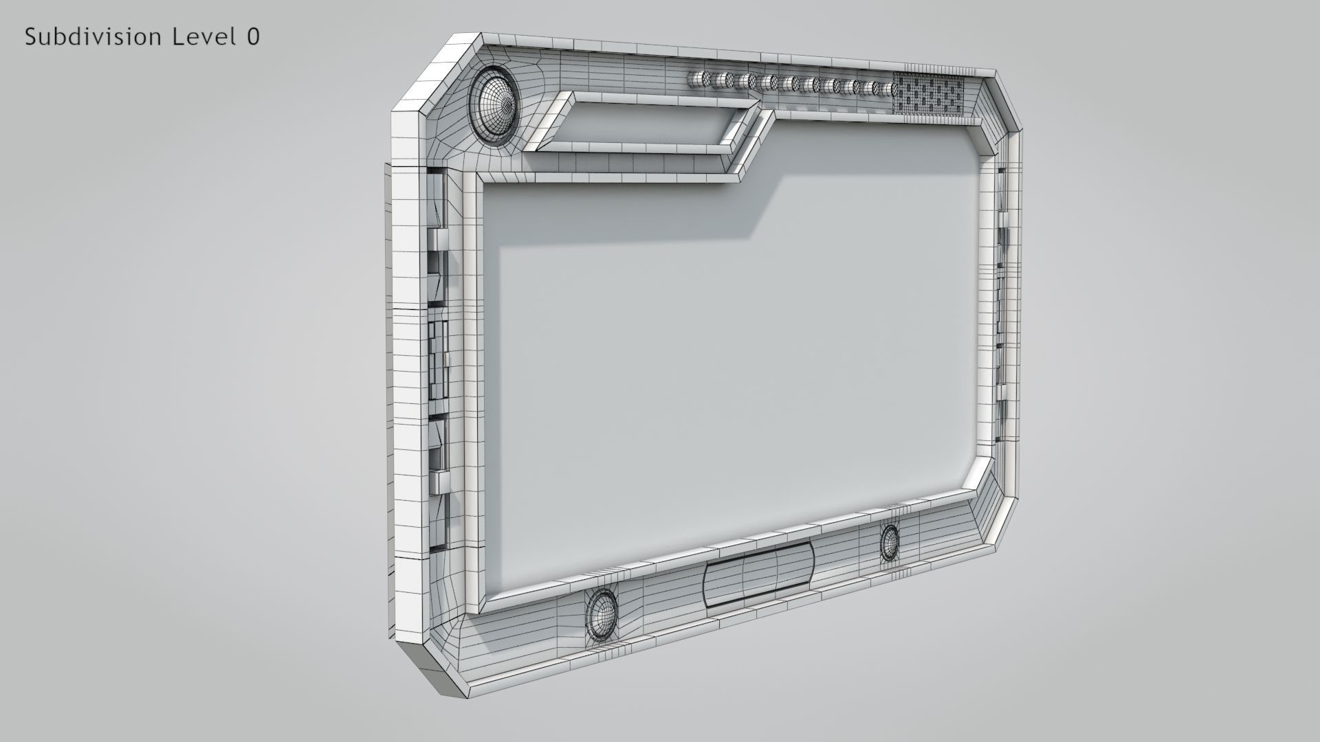 Sci-fi Window Low-poly 3D model_14